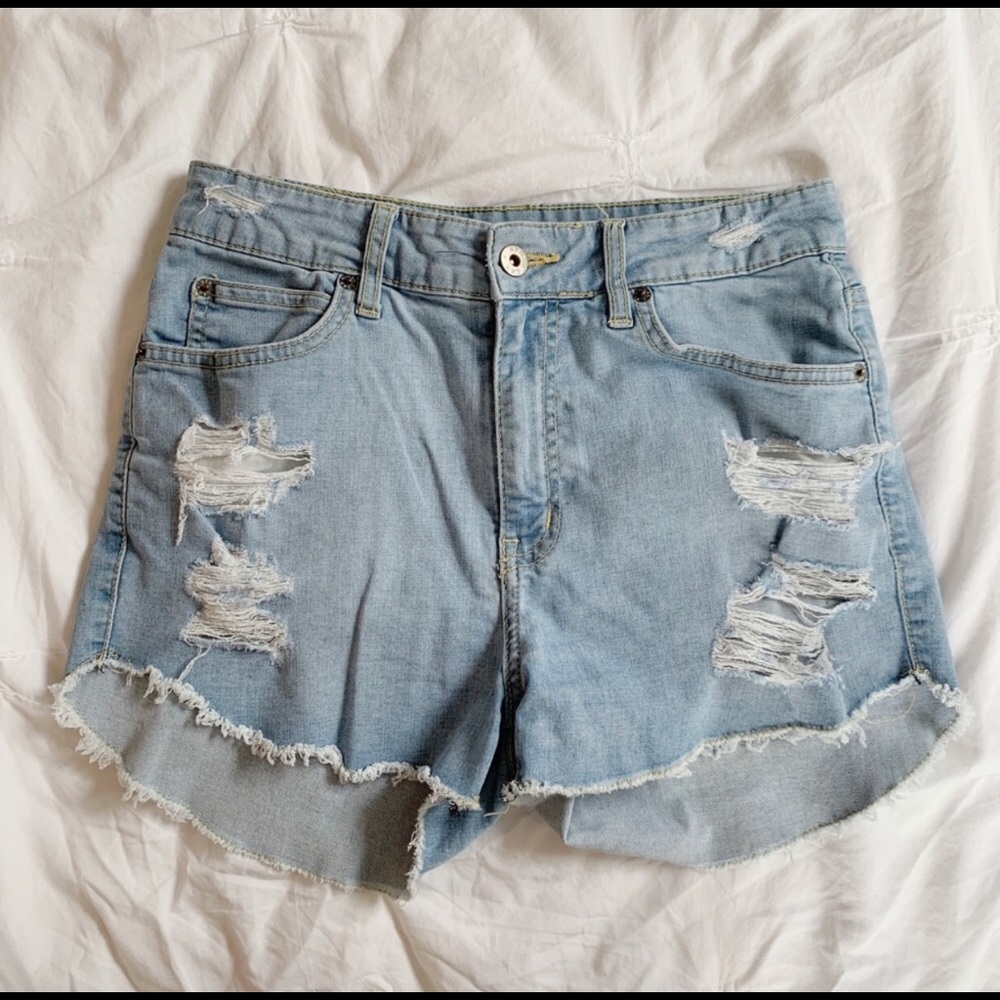 CarMar Light Wash High-Waisted Shorts